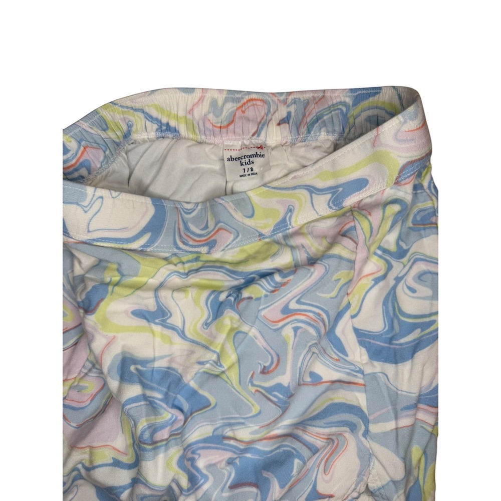 Abercrombie Kids Blue Marble Skirt Girls Swirl Mini Cotton Excellent 7/8‎ - Picture 4 of 4